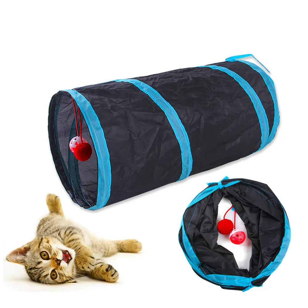 Tunnel de jeu pliable pour chat – Stimulation et divertissement