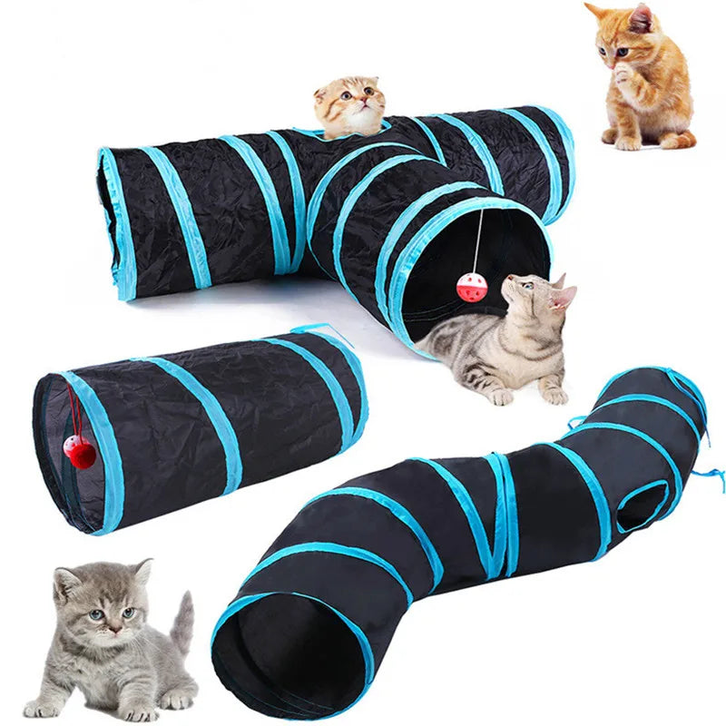 Tunnel de jeu pliable pour chat – Stimulation et divertissement
